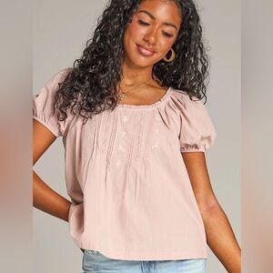 Bates Sisters Boutique Dainty Rose Lace Top
